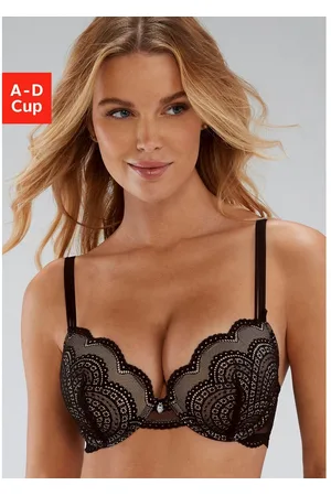 Lascana Push-up-bh Kira met extravagante banddetails aan de bandjes, lingerie