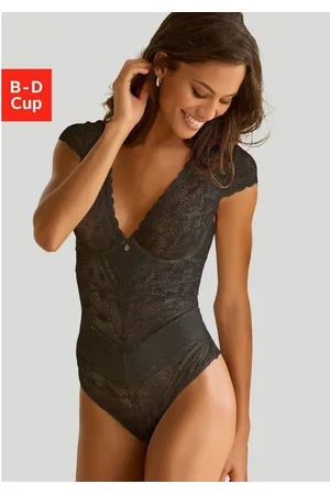 QS by s.Oliver Body Adèle gemaakt van discreet transparant, gebloemd kant, sexy lingerie