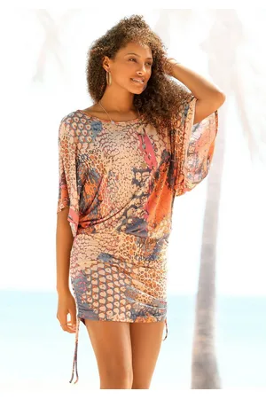 Buffalo Lang shirt met hagedisprint, elastische strandjurk, zomerjurk