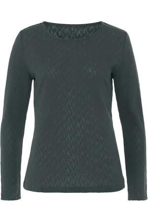 vivance collection Shirt met lange mouwen Met modieus ajourpatroon (1-delig)