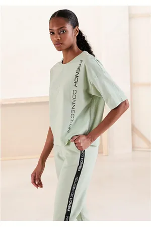 French Connection T-shirt met wijde mouwen en logo-print