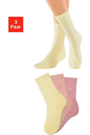 ELBSAND Sokken met frotté en gebreid merklogo (set, 3 paar)