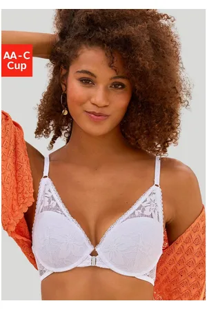 Lascana Push-up-bh met beugels, gemaakt van gebloemd jacquard kant, lingerie