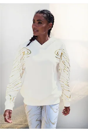 Lascana Hoodie met glanzende print