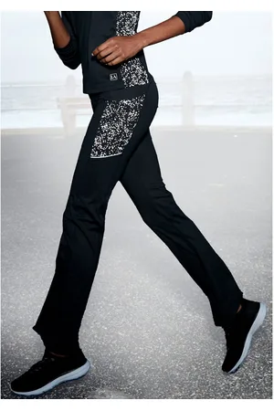 Lascana Functionele broek -Sportbroek met reflecterende print en telefoontas