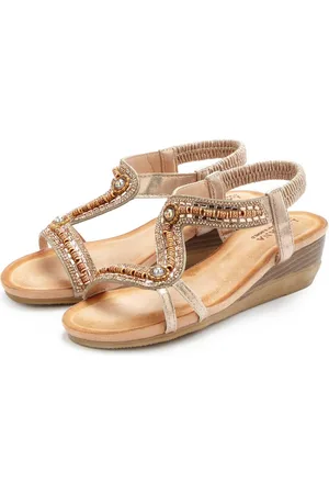 Lascana Sandalen Sandalette, zomerschoen, kleine sleehak en elastische banden