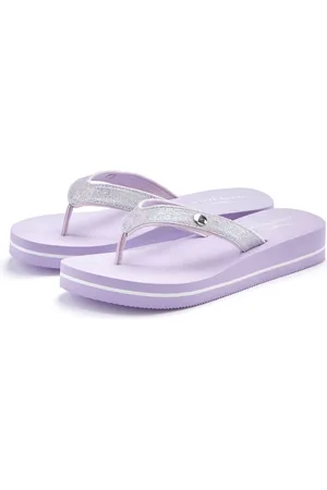 Venice Beach Badslippers Sandaal, pantoletten, badschoenen ultralicht met glitterband VEGAN