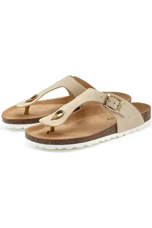 ELBSAND Slippers Mule, sandalen, open schoen, hoogwaardig leer, kurk voetbed, unisex