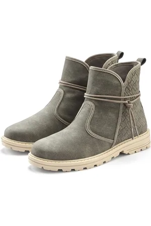 vivance collection Laarsjes Boots, laarzen met verfijnde bindbanden vegan