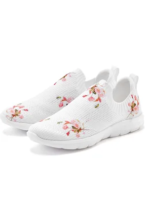Lascana Sneakers voor instappen met bloempatroon vegan