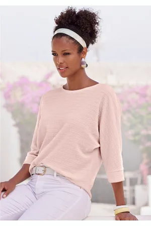 vivance collection Shirt met 3/4-mouwen Van kreukvrije crêpe-kwaliteit gemaakt van strijkvrije crêpe stof