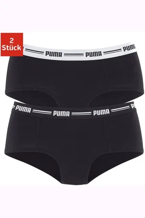 PUMA Hipster WOMEN MINI SHORT 2P PACK met opvallende logo-tailleband (2 stuks, Set van 2)