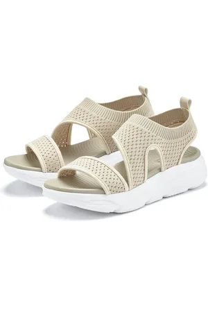 Lascana Sandalen Zomerschoen Sandalette, zomerschoen van elastisch textiel bijzonder licht VEGAN