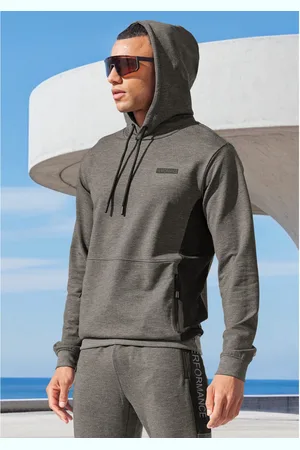 AUTHENTIC LE JOGGER Capuchontrui - Sport-Hoodie gemêleerde look, met ritszak