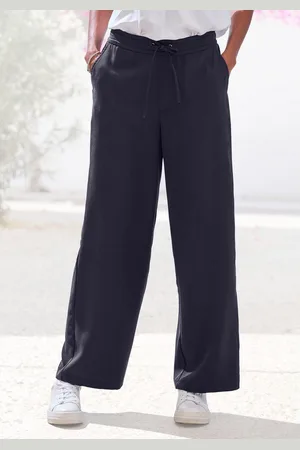Lascana Pantalon met bindband, palazzobroek van lyocell met zakken