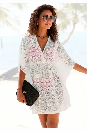 Lascana Lange blouse van gaatjeskant, losse blousejurk, tuniek