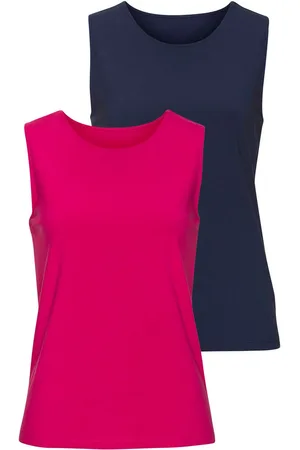Lascana Tanktop Van elastische katoen-modal kwaliteit (Set van 2)