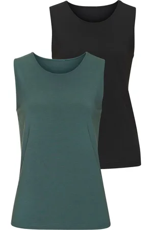 Lascana Tanktop Van elastische katoen-modal kwaliteit (Set van 2)