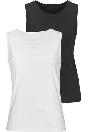 Lascana Tanktop Van elastische katoen-modal kwaliteit (Set van 2)