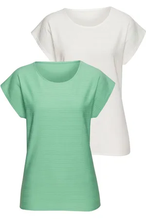vivance collection T-shirt Met modieuze streepstructuur in een zachte katoenkwaliteit (set)