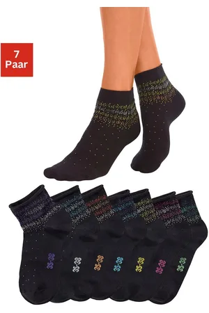 H.I.S Korte sokken met stippenmotief (set, 7 paar)