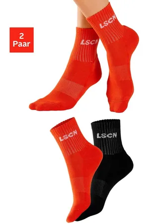 Lascana Tennissokken met badstof, halve voet (set, 2 paar)
