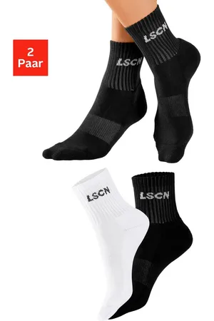 Lascana Tennissokken met badstof, halve voet (set, 2 paar)