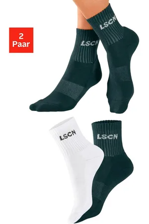 Lascana Tennissokken met badstof, halve voet (set, 2 paar)