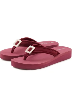 Lascana Badslippers Sandaal, pantoffel, badslipper met decoratieve applicatie VEGAN