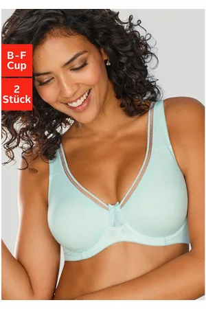 Petite Fleur Minimizer-bh van katoen met naadloze cups, basic lingerie (Set van 2)