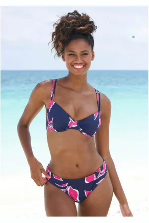 Lascana Bikinitop met beugels in blaadjes-design