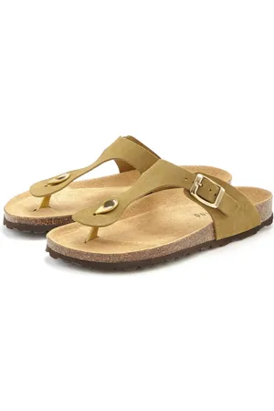ELBSAND Slippers Mule, Sandalen, open schoen van hoogwaardig leer met comfortabel kurken voetbed, unisex