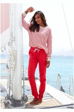 H.I.S Sweatbroek van zachte sweatstof en met ankerborduursel, loungewear
