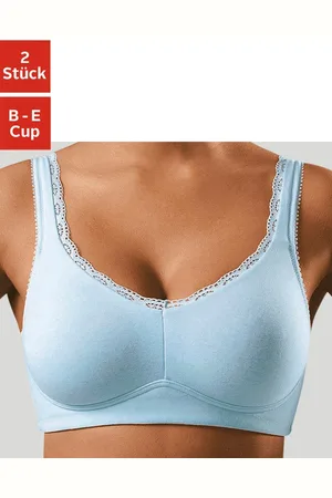 Petite Fleur Soft-bh zonder beugels, met kanten randjes (Set van 2)