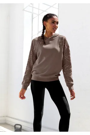 Lascana Hoodie met glanzende folieprint