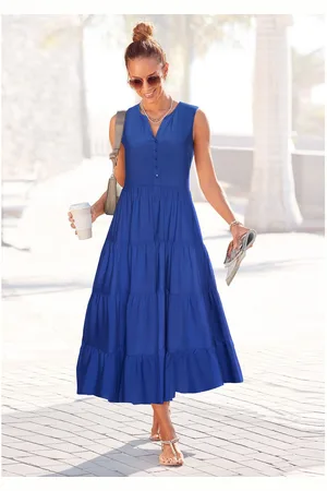Lascana Maxi-jurk met ruches
