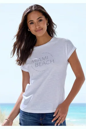 vivance collection T-shirt Met modieuze frontprint in een zachte katoenkwaliteit