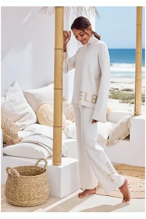 ELBSAND Tricotbroek Loungebroek, relaxbroek van zacht hoogwaardig breiwerk, loungewear