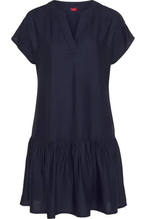 QS by s.Oliver Blousejurk met volants op de rok, tuniekjurk, zomerjurk, basic