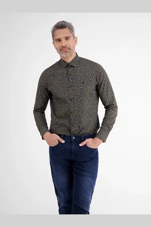 Lerros Poplin stretchoverhemd met AOP