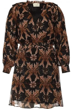 Berenice Jurk met bloemenprint Ramina zwart