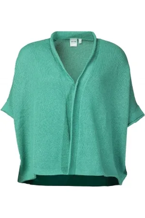 Knit-ted Katoenen vest Jolis Aqua