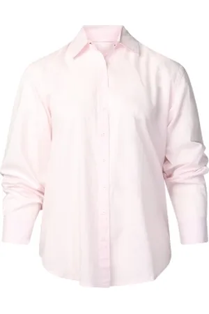 Moment.Amsterdam Getailleerde katoenen blouse Laura lichtroze