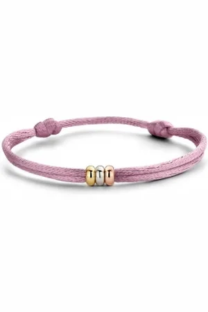 Just Franky Trio goud Triple Love armband