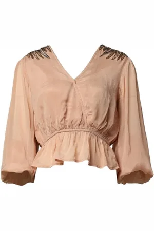 Louizon Top met pailletten Airbag nude