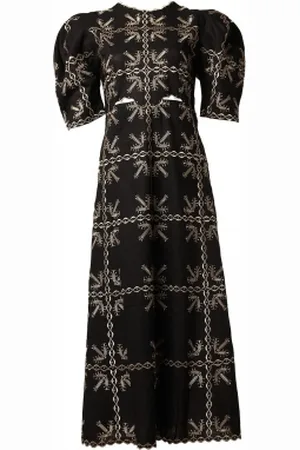MAGALI PASCAL Maxi-jurk met geborduurde details Nanette
