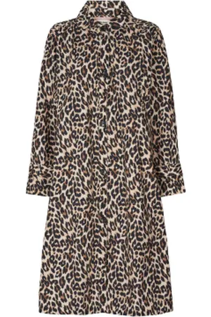 Lollys Laundry Lange jas met luipaardprint Mikala