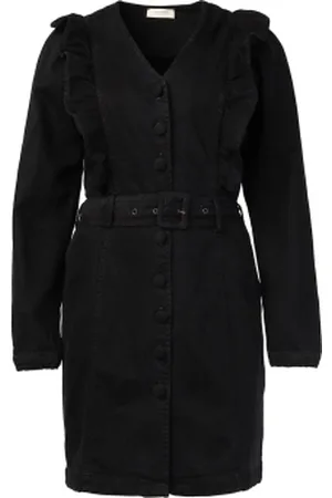 Louizon Denim jurk met ruches Inima