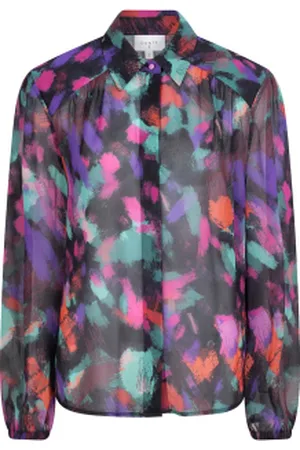 Dante 6 Transparante blouse met print Almira