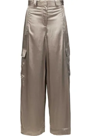 Mes Demoiselles Satijnen wide cargo pantalon Silma